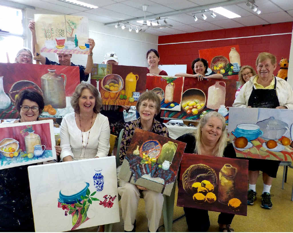 ART CLASS: Irene Sparks’s students. ART CLASS: Irene Sparks’s students.